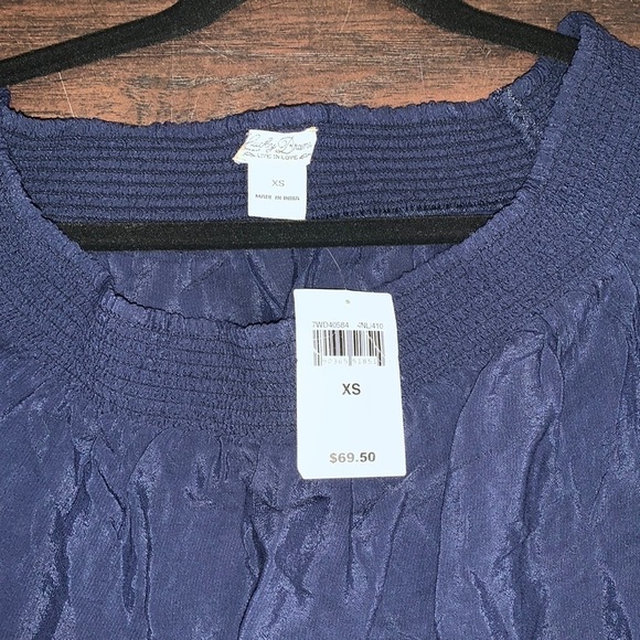 NWT Lucky Brand Off the Shoulder Embroidered Blouse, sz Extra Small - Picture 8 of 11